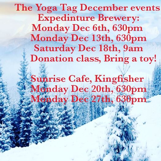 Check out the schedule for The Yoga Tag in our taproom!December schedule! Expedi
