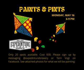 Don’t forget to sign up for Paints and Pints!Paints & Pints is back! Sign up by