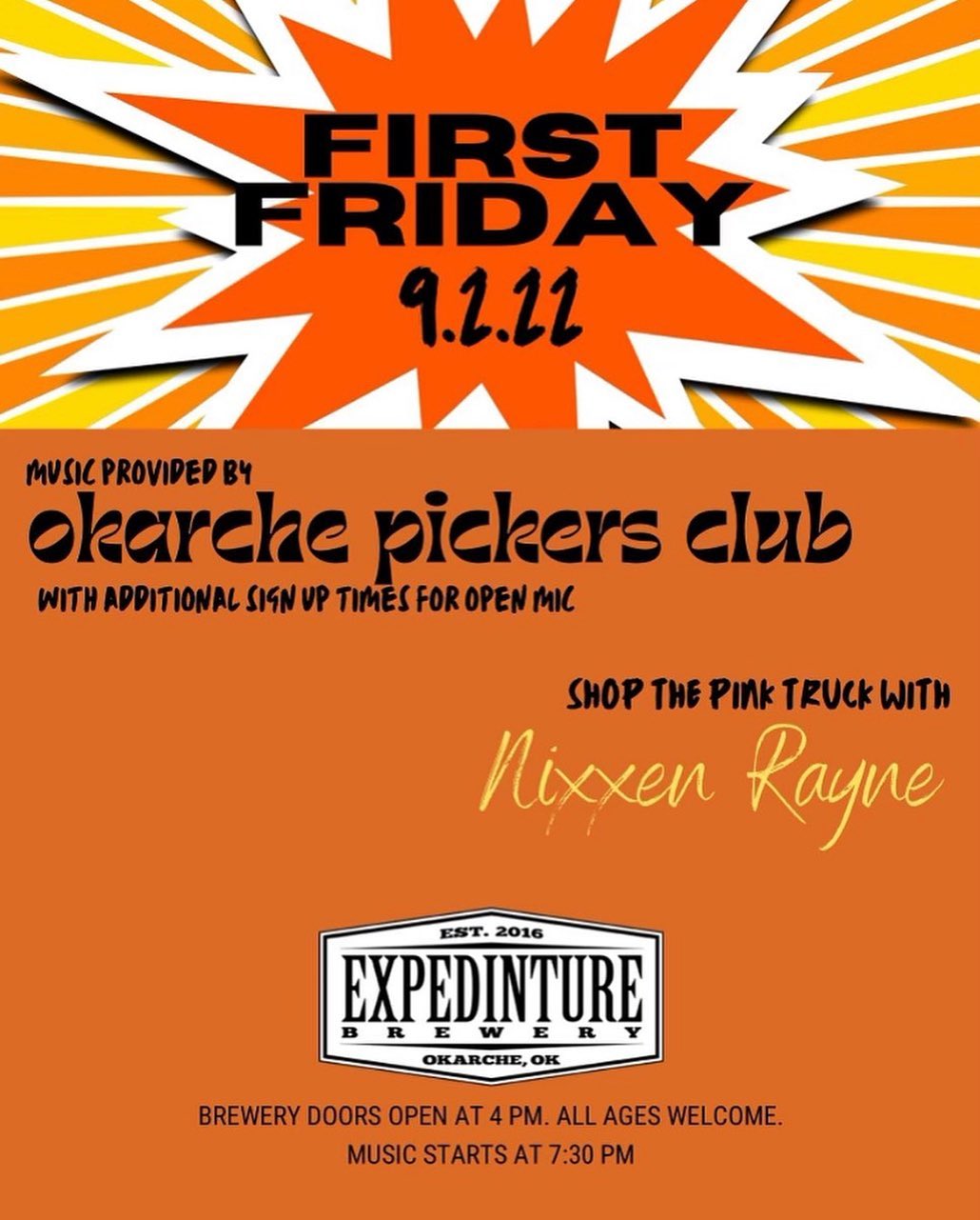 First Friday tonight!!! #okarchesoldestbrewery #expedinturebrewery #okarcheoklah